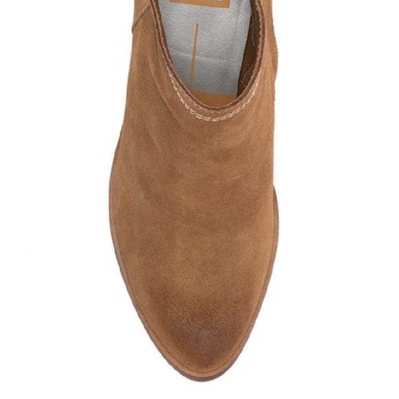 NEW Dolce Vita Scot Suede Booties in Saddle Brown Sz 10 - Picture 4 of 9
